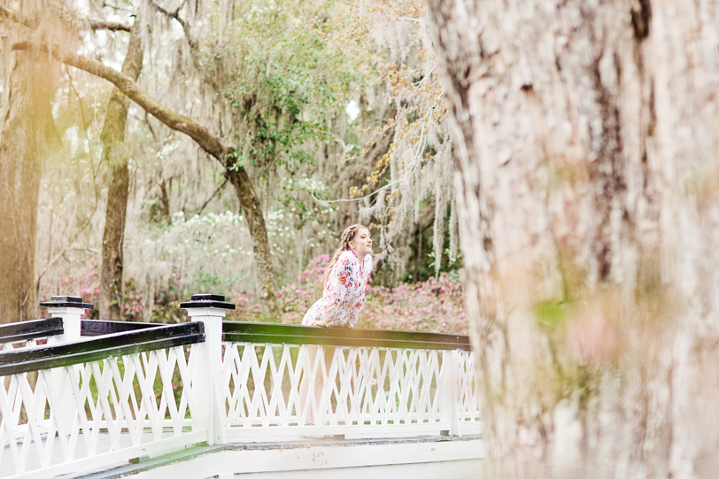 Spring colors at Magnolia Plantation on White Bridge by Kaitlin Scott Photography