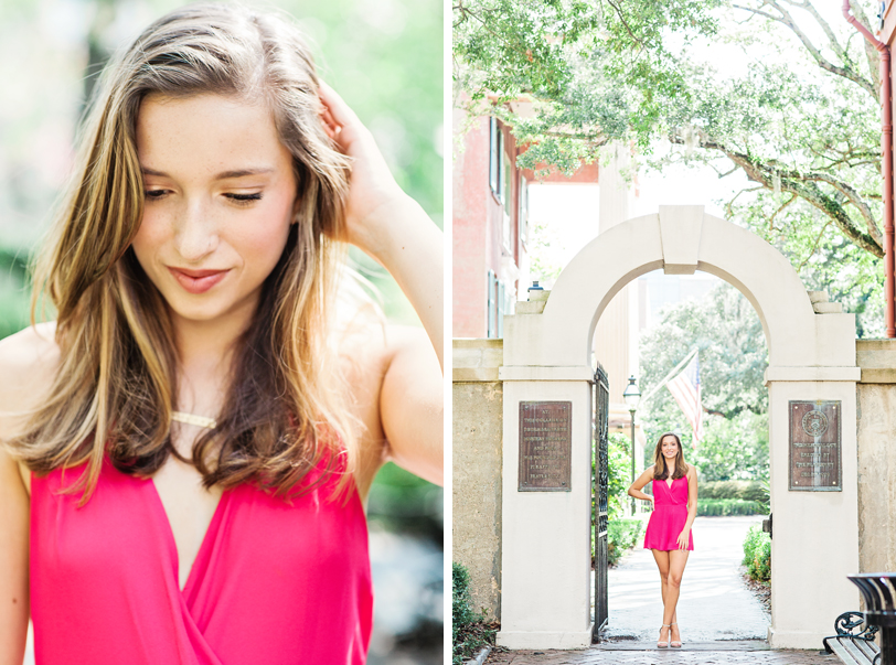 College of Charleston Senior Pictures in historic archway