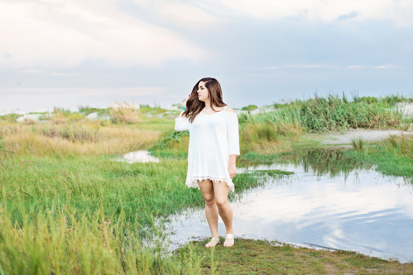Sullivan's Island after storm with pools of water, portraits by Kaitlin Scott Photography