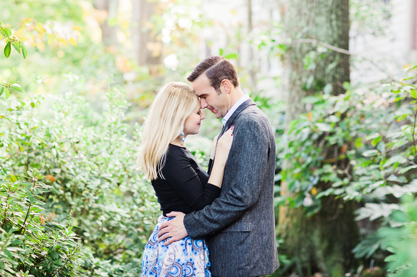 Romantic couple pose by Charleston Engagement Photographer 