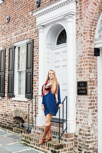 Downtown Charleston Historic Brick Home, Senior Portraits by Kaitlin Scott Photography