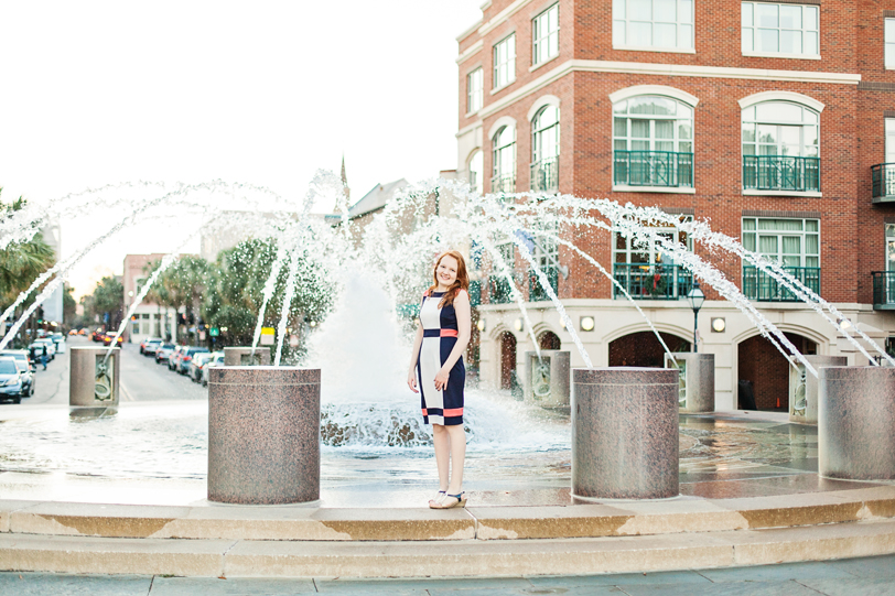 Waterfront Park fountain by Senior Pictures Photographer in Charleston