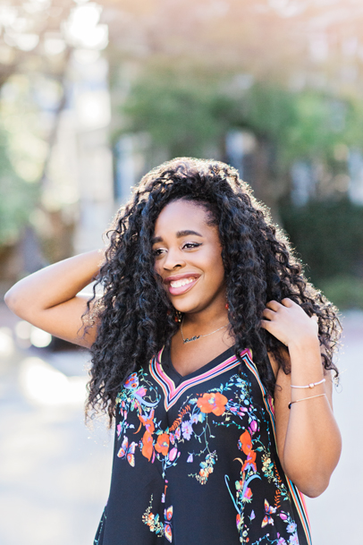 Curly African American Hair for Stunning Senior Session | Kaitlin Scott Photography