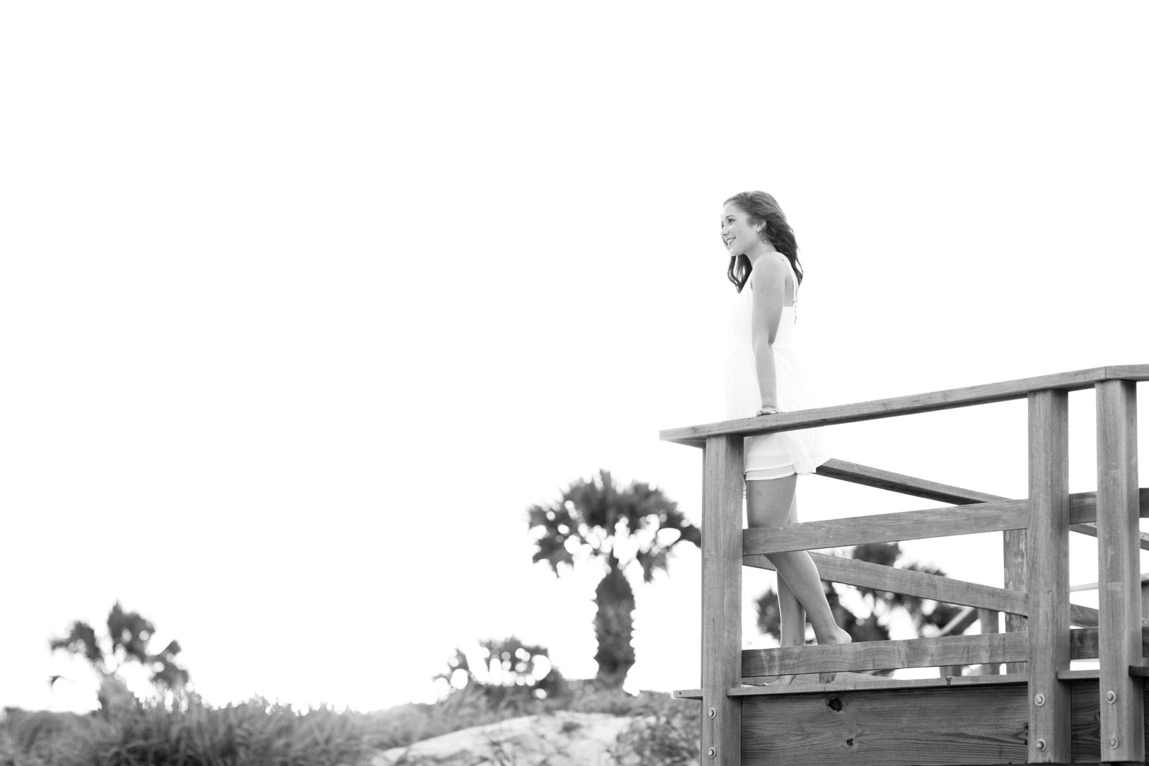 Girl looking out over Kiawah Island Beach