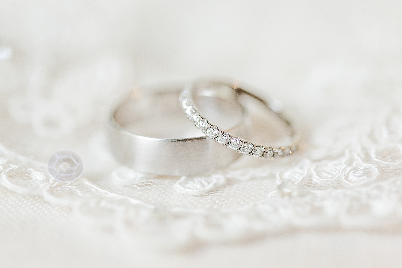Wedding Rings on Lace | Detail Shot by Kaitlin Scott
