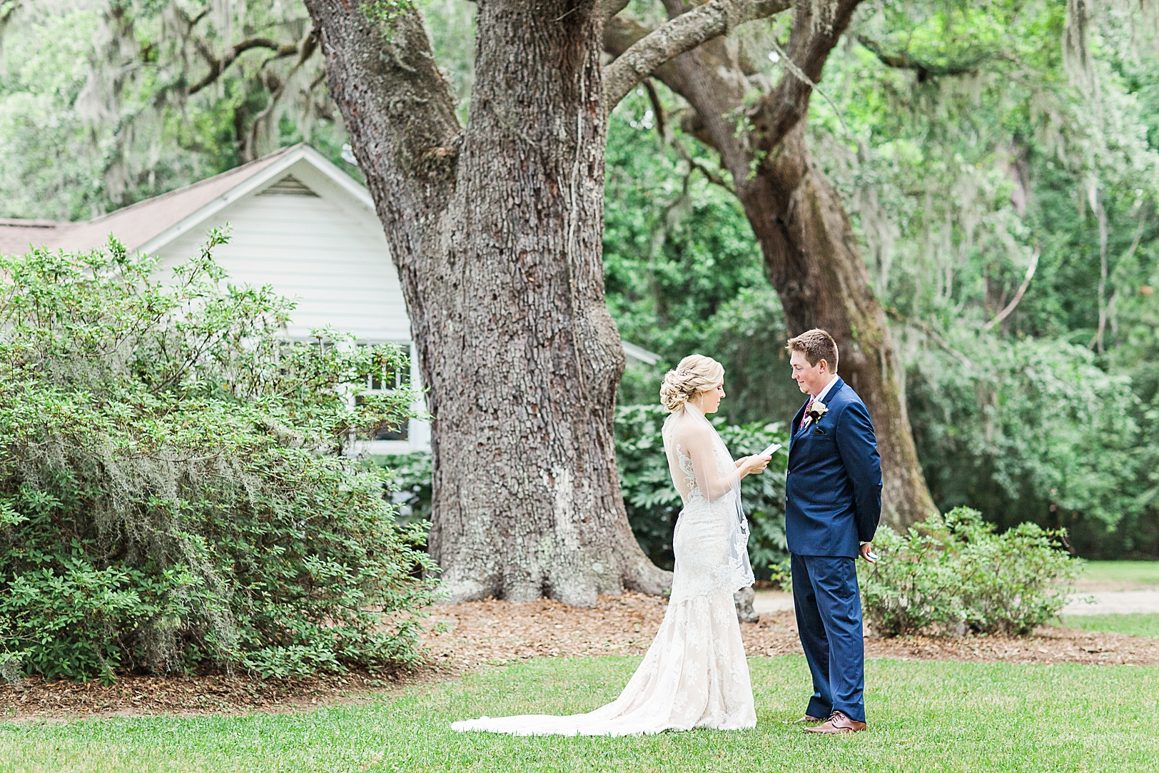 Wingate Plantation First Look | Charleston Wedding Photographer Kaitlin Scott Photography