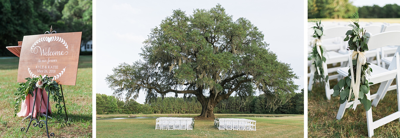 Wingate Plantation Ceremony tree | Kaitlin Scott Photography
