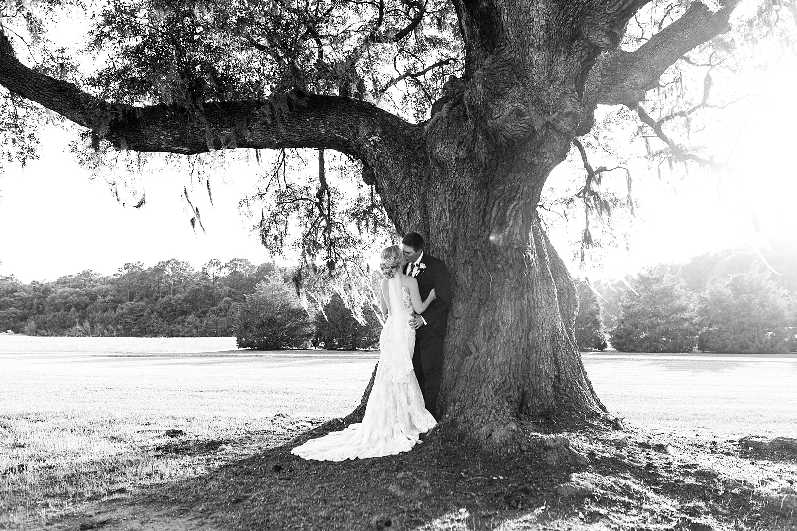 Black and White Portraits under Charleston tree 