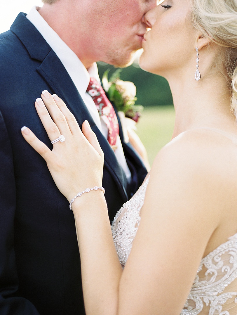 Wedding Detail of Ring During Bride and Groom Portraits | Charleston Photographer Kaitlin Scott Photography