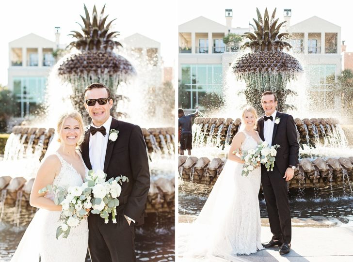Charleston Pineapple Fountain Wedding Photography by Kaitlin Scott Photography