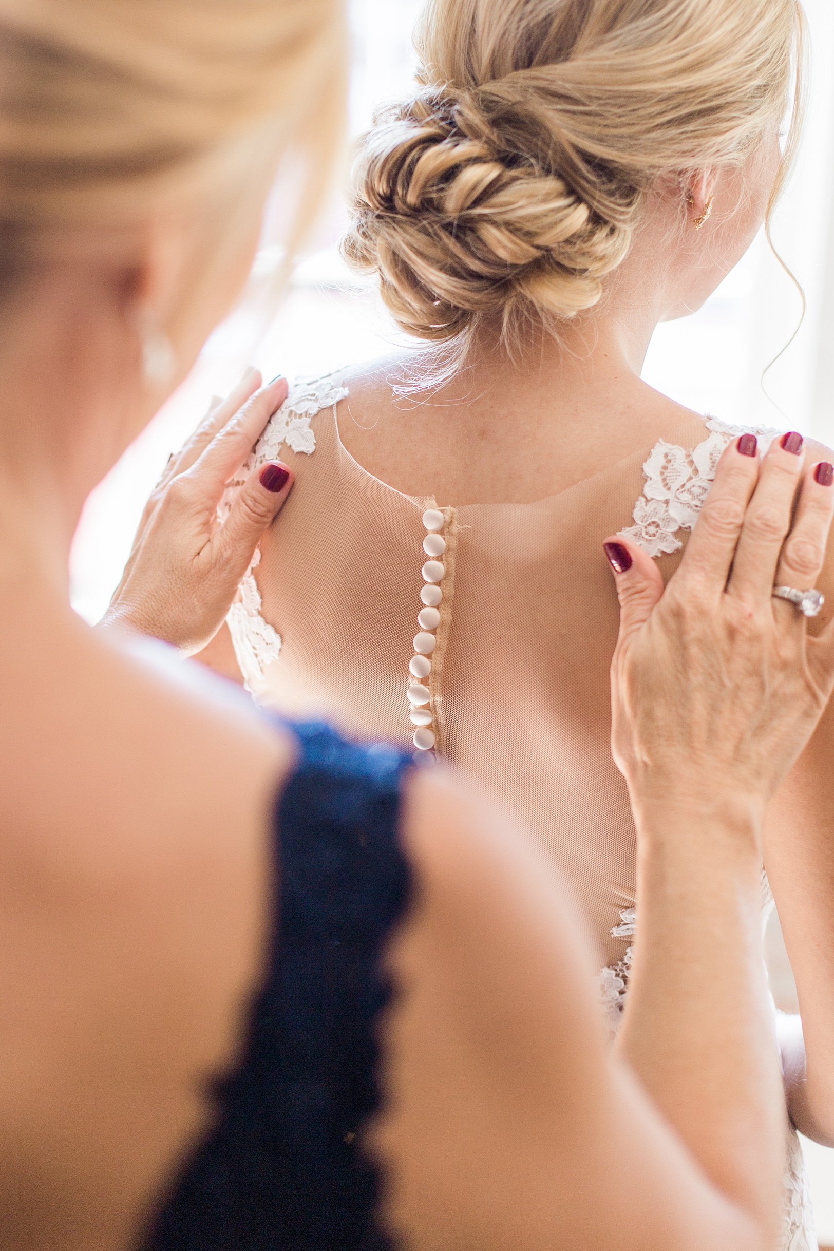 Bride Getting Ready with her Mother by Kaitlin Scott Photography