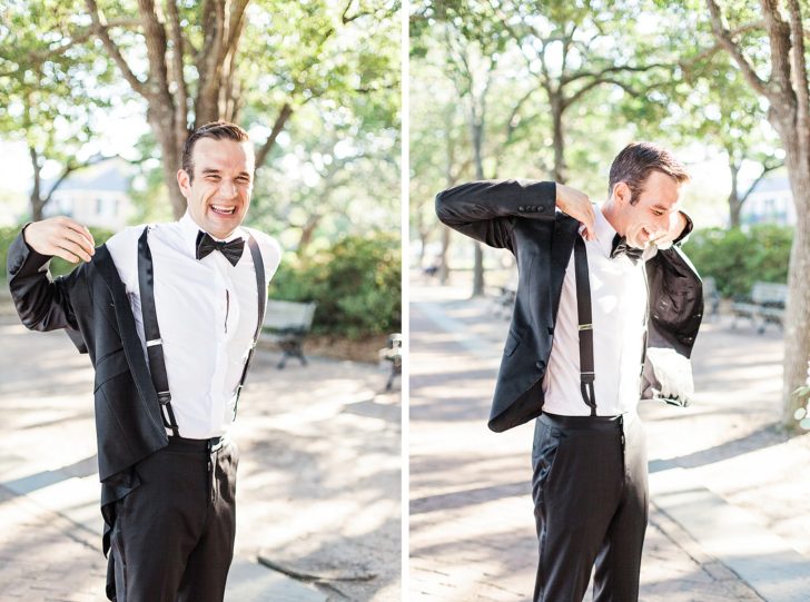 Charleston Groom Getting Ready at Waterfront Park by Kaitlin Scott Photography