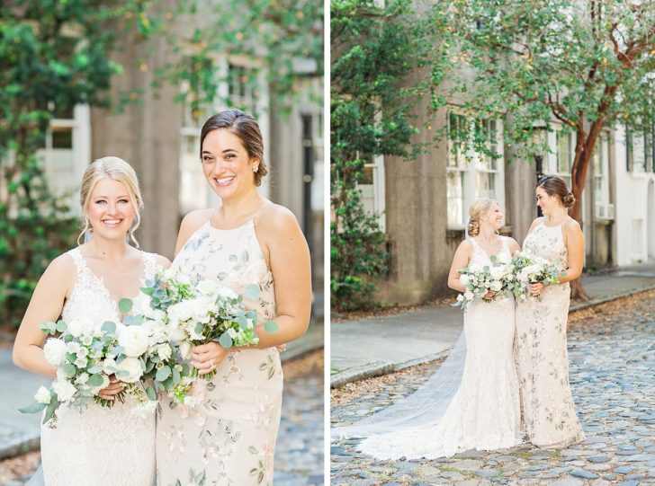 Bride with her Maid of Honor in Charleston, South Carolina by Kaitlin Scott Photography