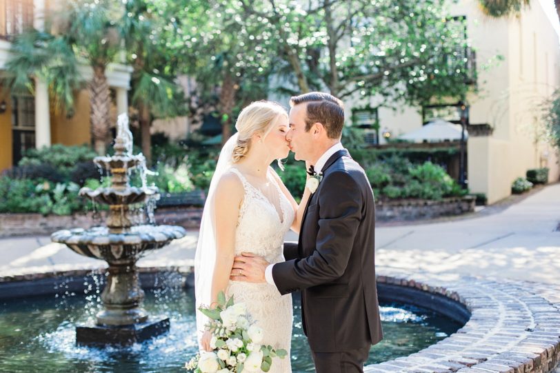 Sweet Couple Kissing in Charleston by Kaitlin Scott Photography