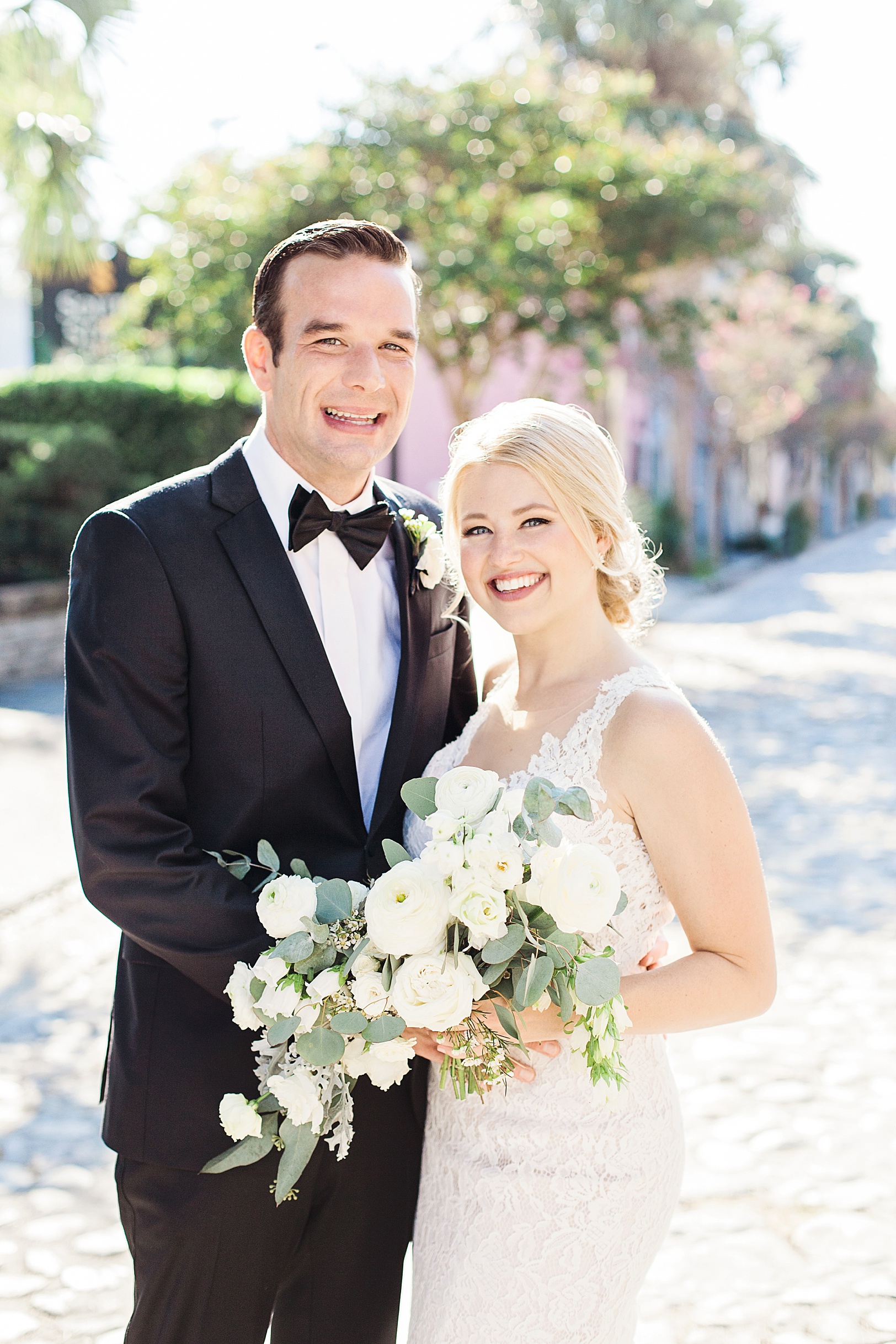 Classic Portrait of Bride and Groom in Charleston by Kaitlin Scott Photography