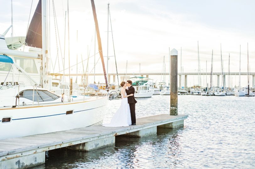 Charleston Marina Wedding Photography at Sunset | Kaitlin Scott Photography