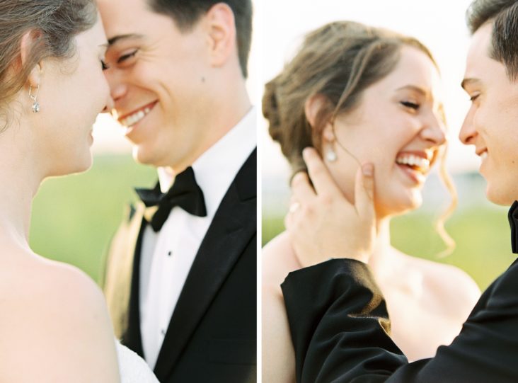 Laughing Bride and Groom | Charleston Film Wedding Photographer Kaitlin Scott