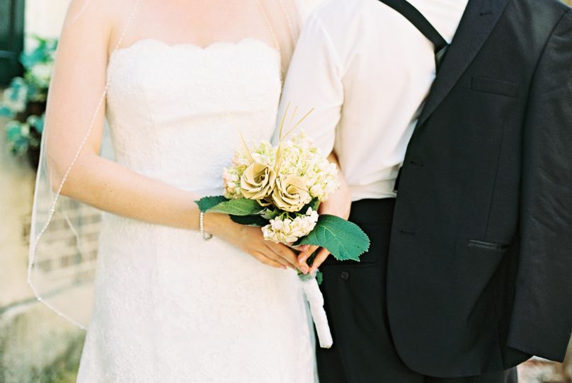 Charleston Palmetto Rose Wedding Bouquet | Kaitlin Scott Photography