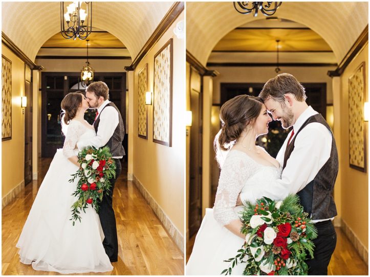 Bride and Groom Indoor Portrait with Off Camera Flash | Kaitlin Scott Photography