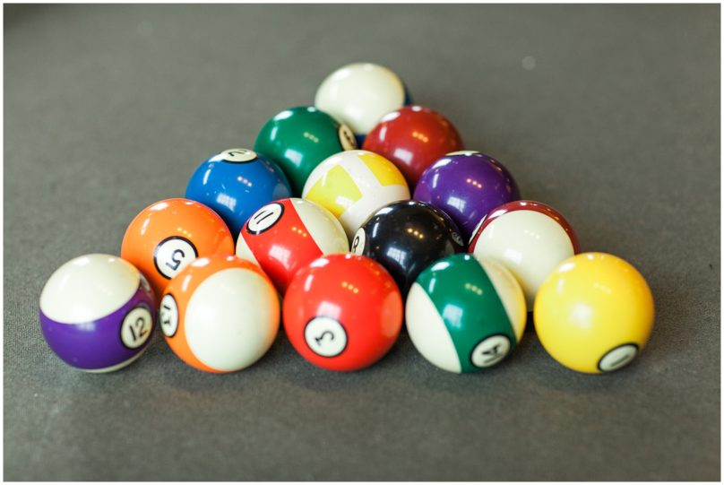 Pool Table with Balls 