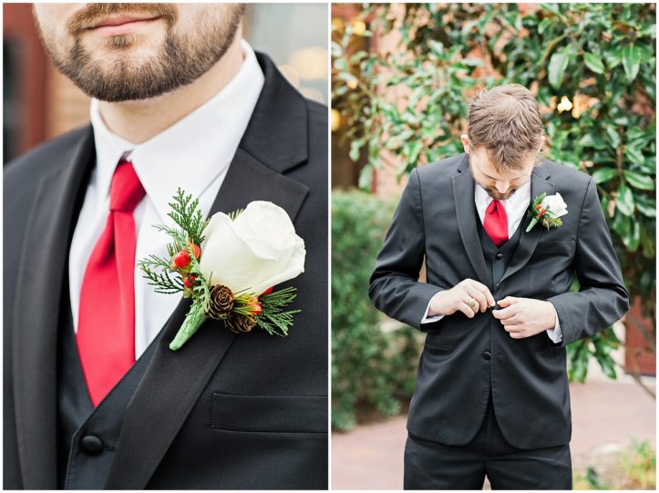 Groom Portraits for Winter Wedding | Charleston Photographer Kaitlin Scott