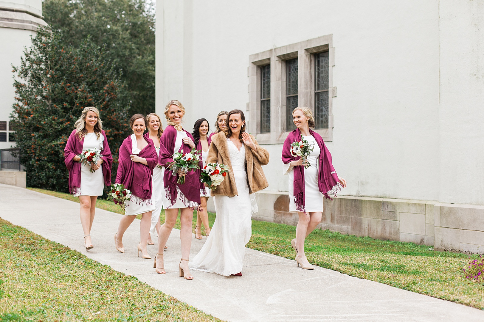 December Bridesmaids Portraits at Charleston Summerall Chapel | Kaitlin Scott Photography