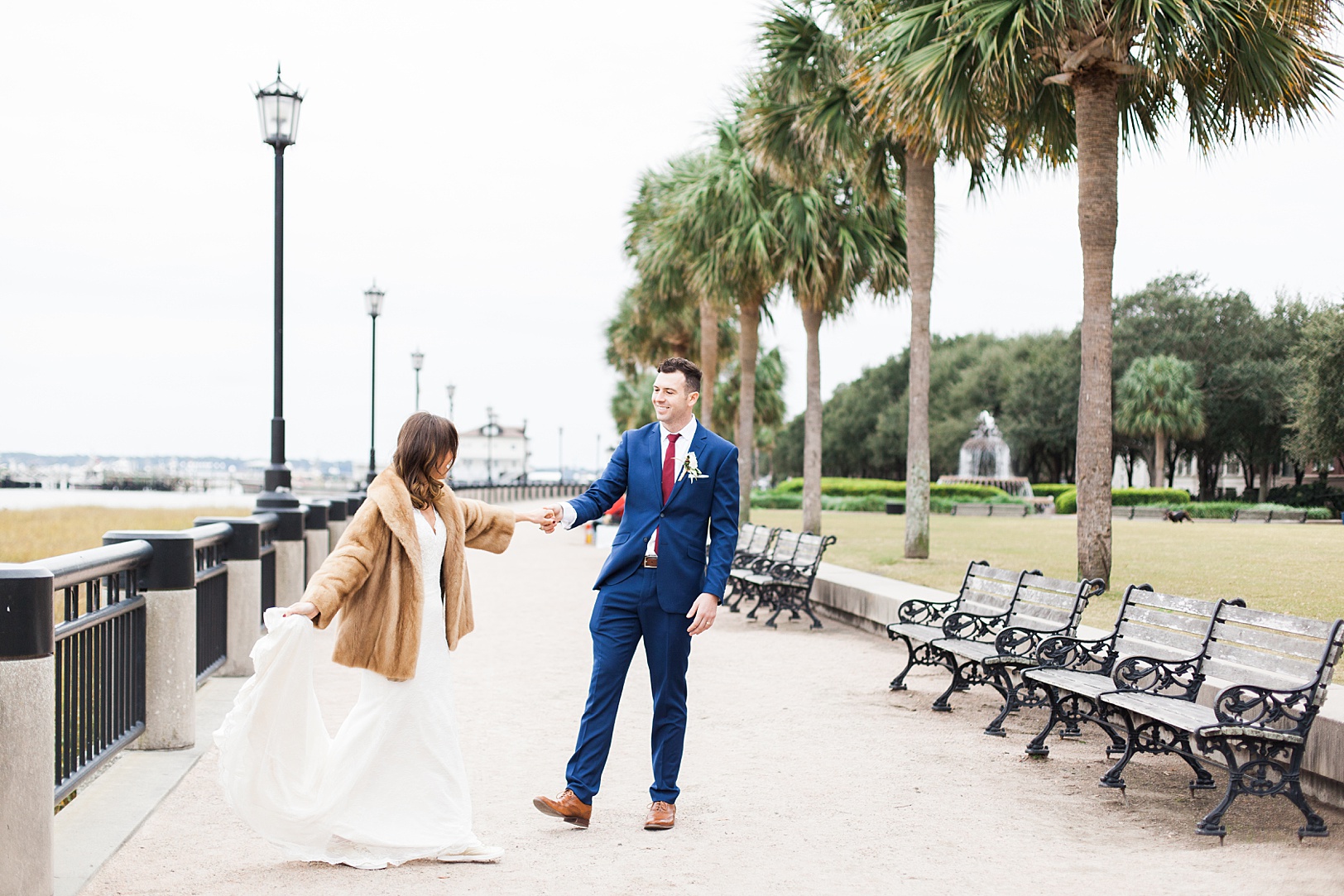 Waterfront Park Wedding Portraits in December | Kaitlin Scott Photography