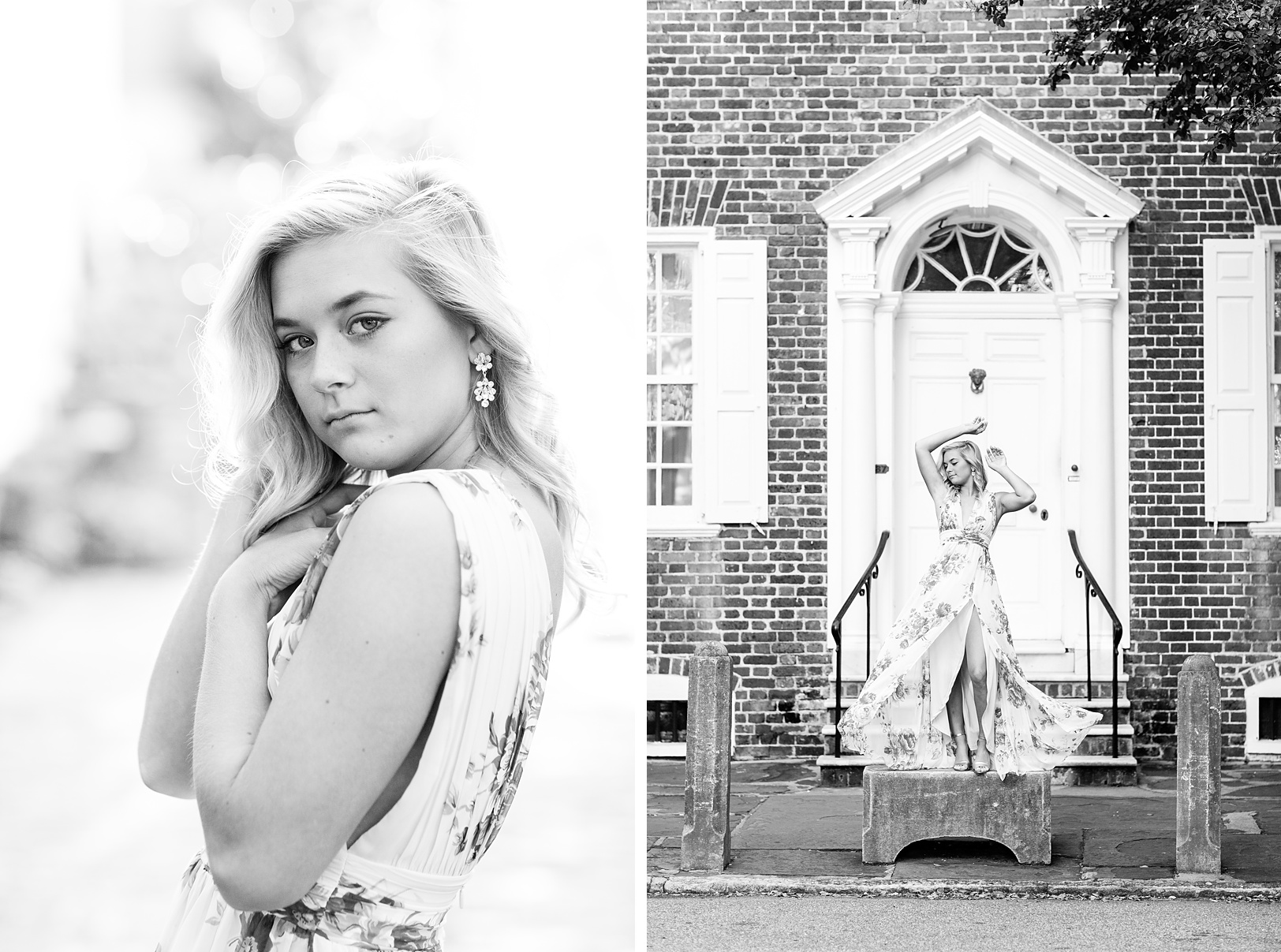 Black and White Portraits of Senior Girl | Kaitlin Scott Photography
