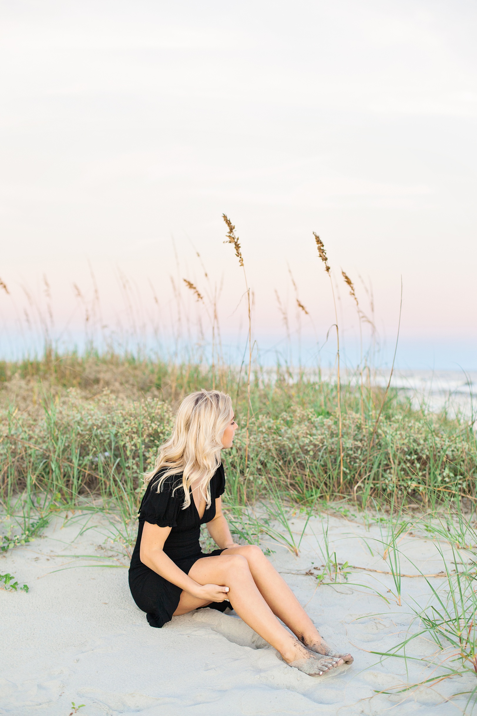 Pastel Sunset Senior Session at Folly Beach | Kaitlin Scott Photography