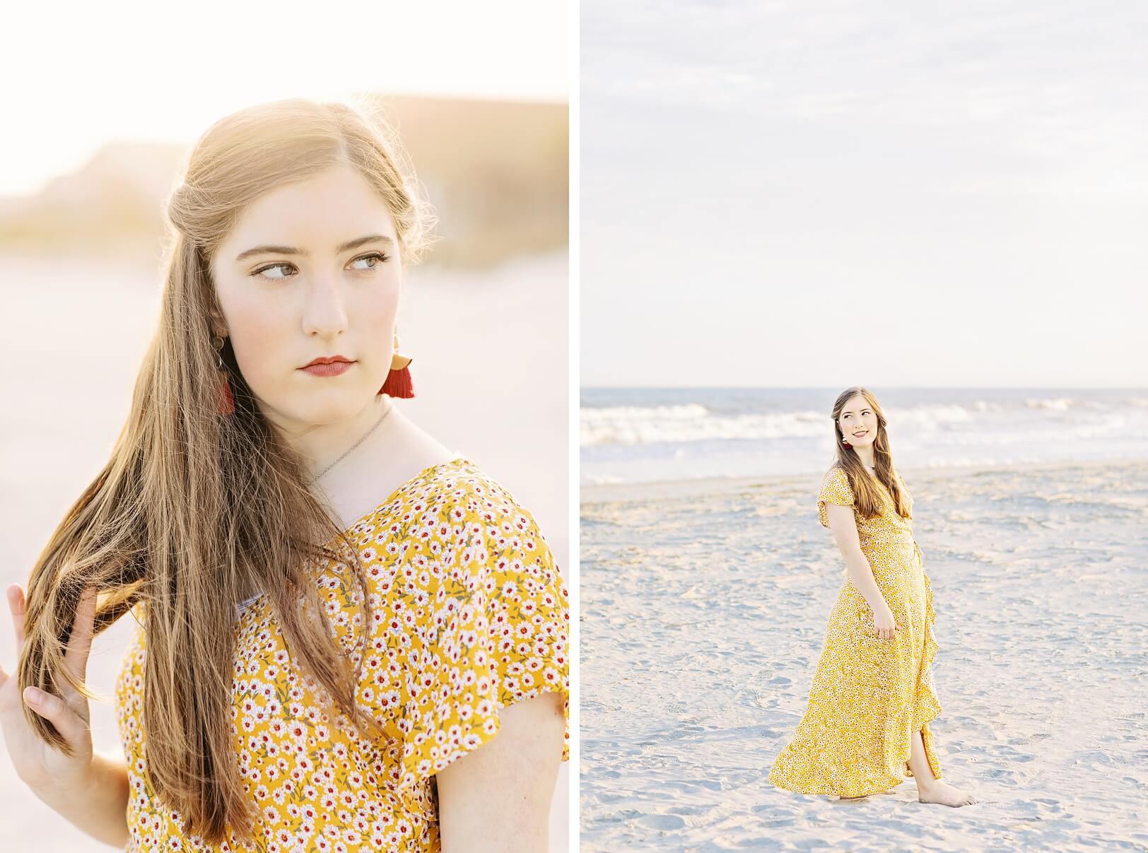 Sunset Senior Photography at Charleston Beach | Kaitlin Scott