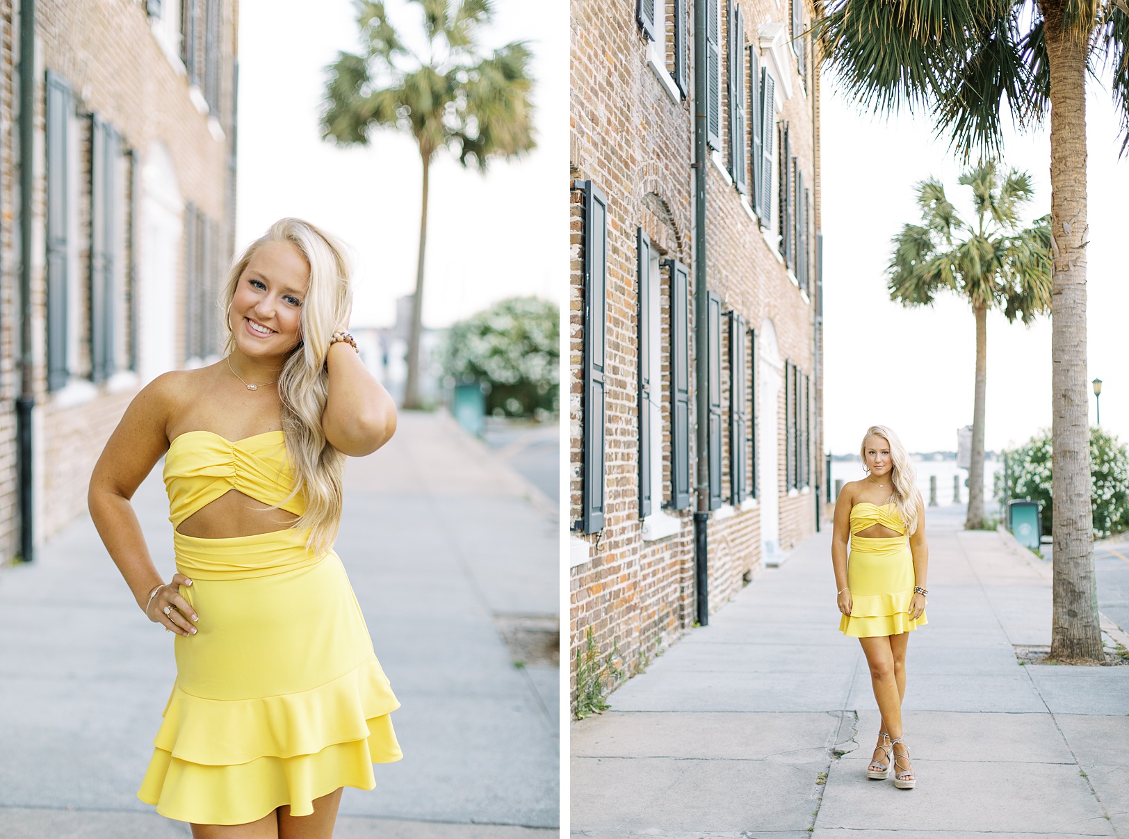 Senior Pictures Outfit Ideas, yellow dress | Kaitlin Scott Photography