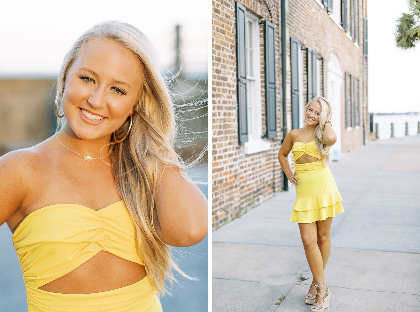 Girl in yellow dress in the Lowcountry