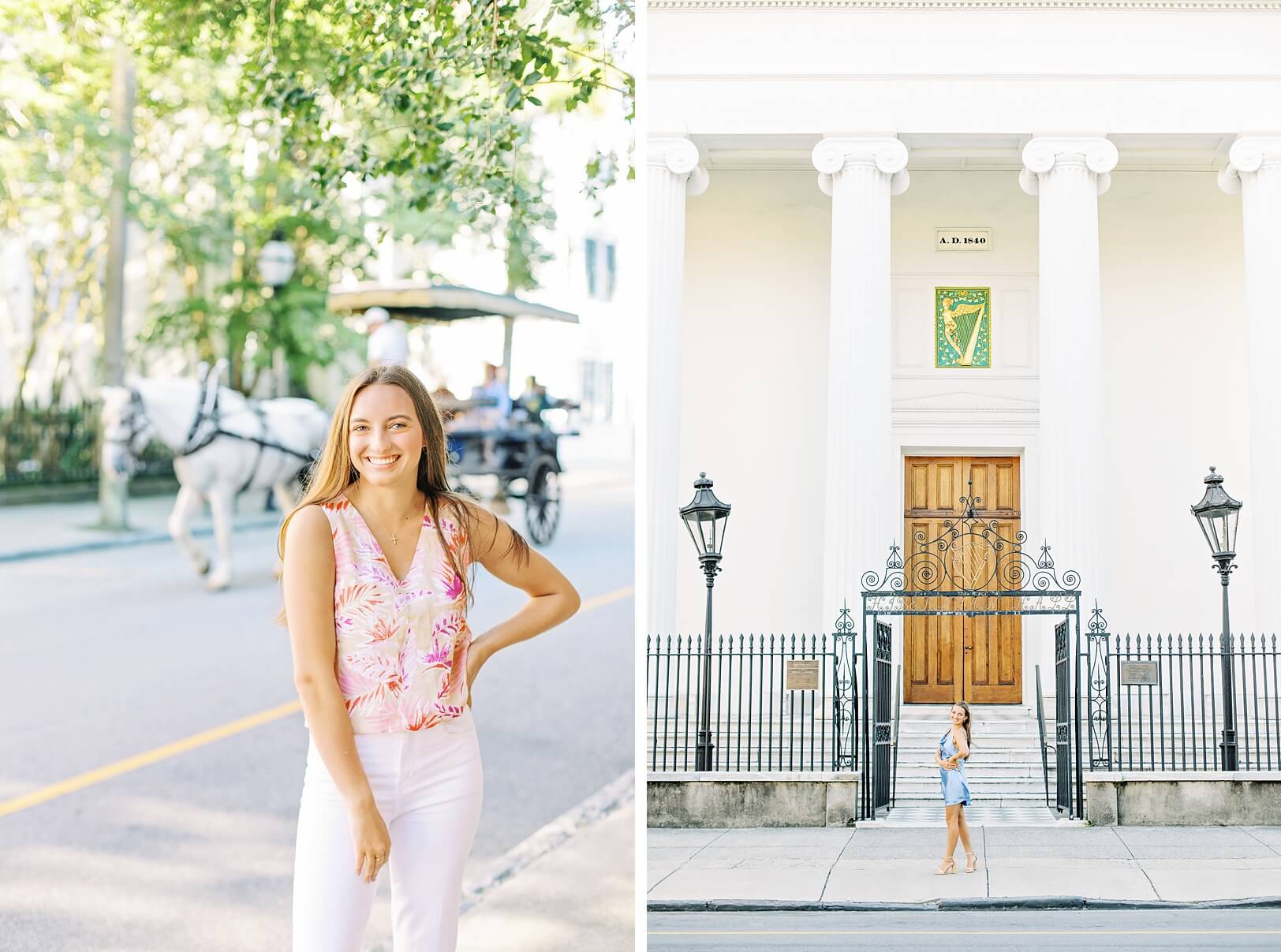 Classic Charleston photoshoot with horse carriage | Kaitlin Scott Photography 