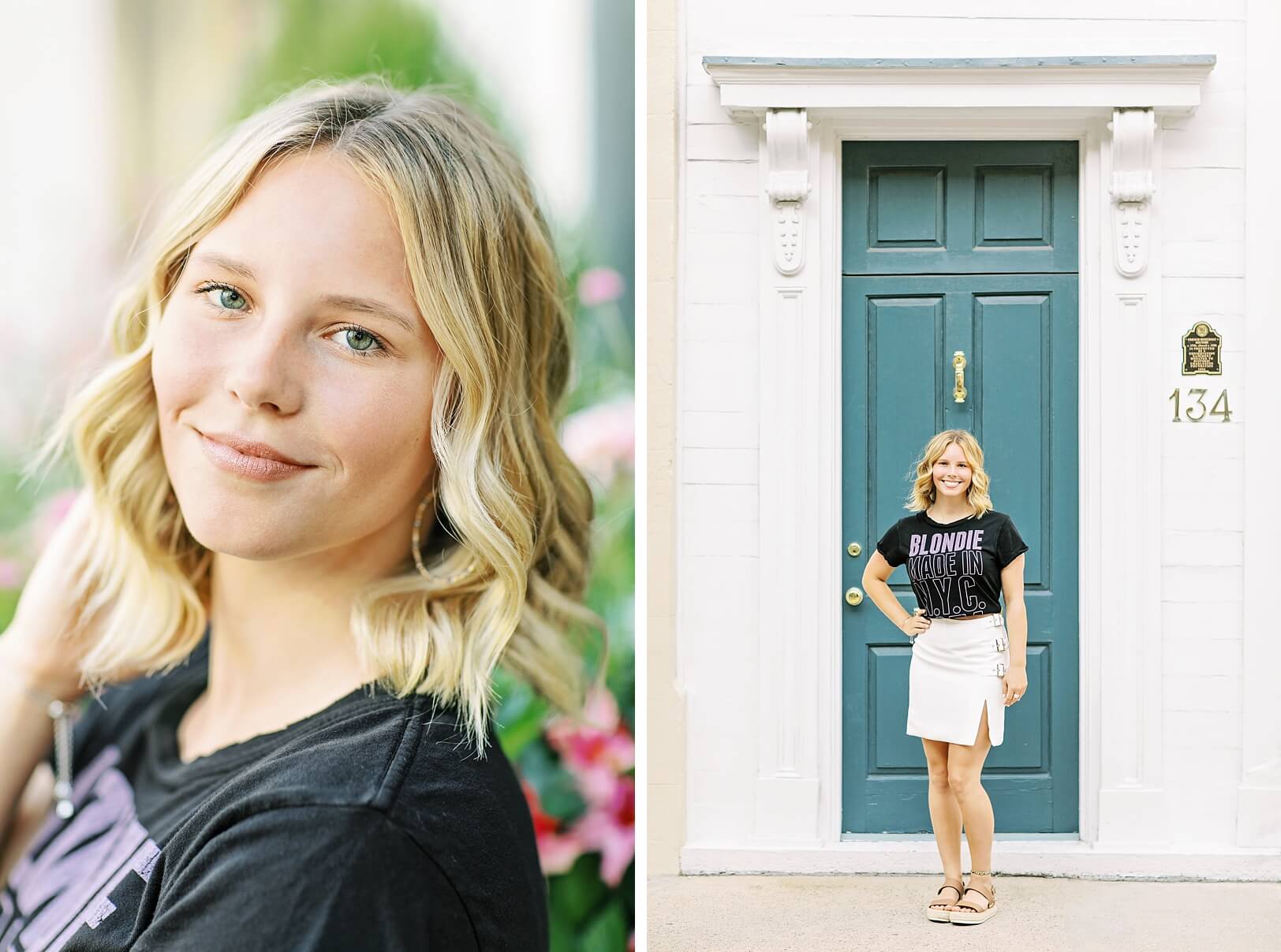 Charleston Senior Pictures with Teal Door by Kaitlin Scott Photography
