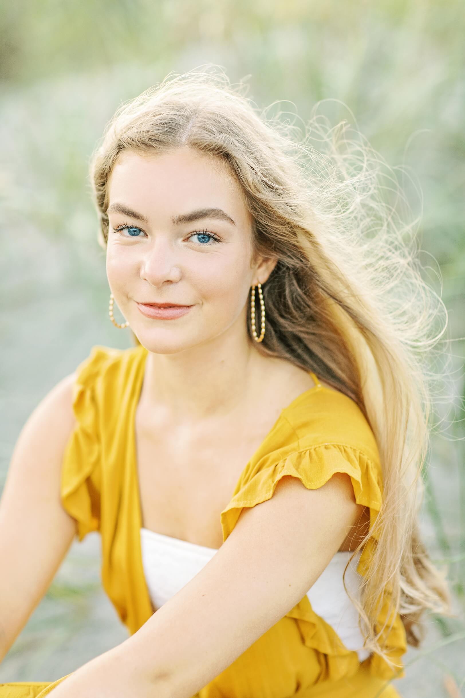 Senior Session with Yellow Dress 