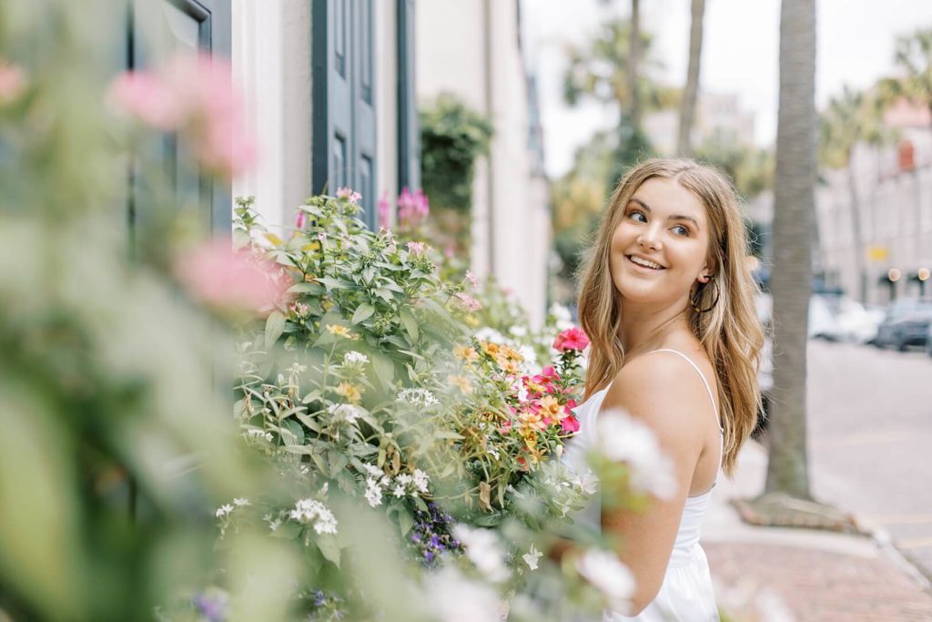 Charleston Windowbox Flower Display | Senior Photographer