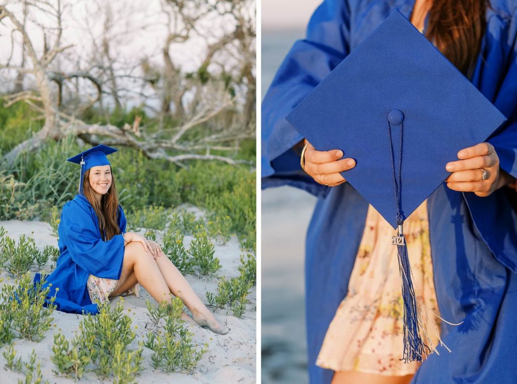 High School Graduation Portraits with cap and gown | Kaitlin Scott Photography