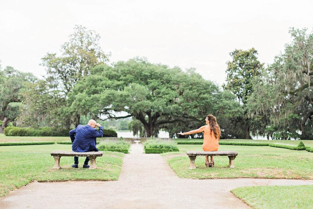 Goofy Engagement Photos at Middleton Place in Charleston
