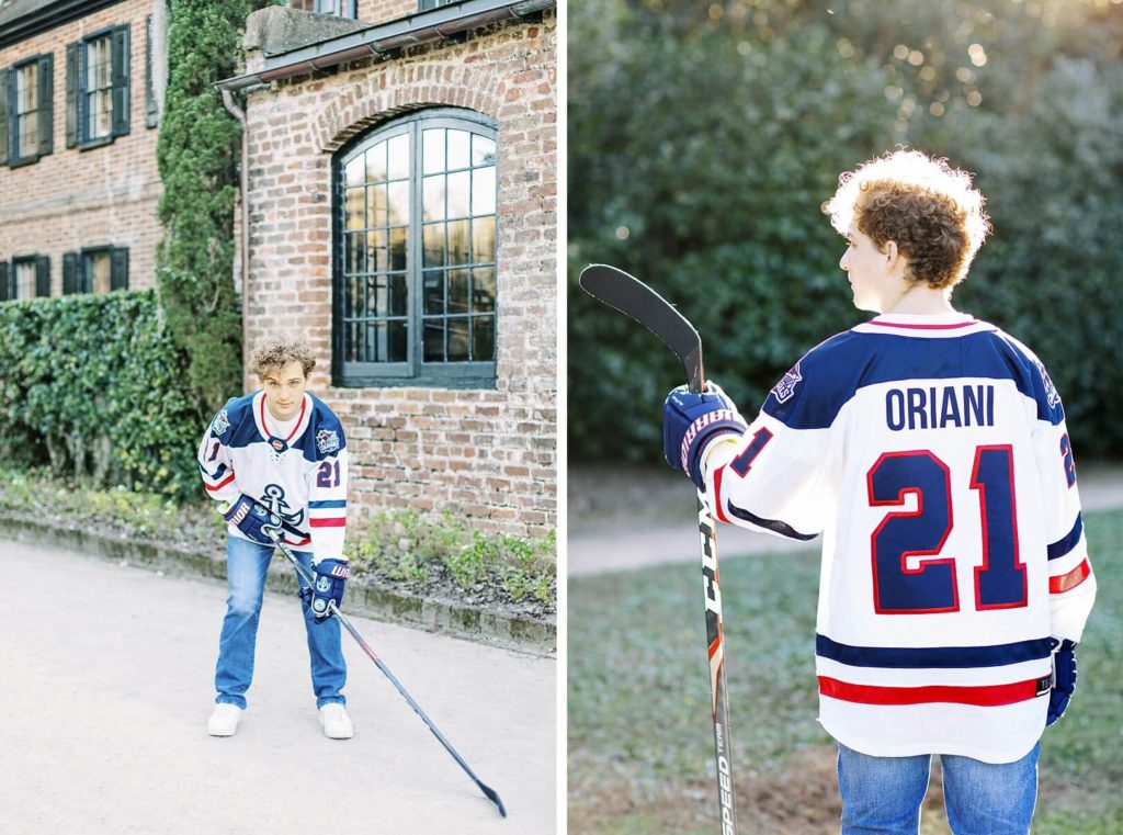 Hockey-themed Senior Portraits in Charleston | Kaitlin Scott Photography