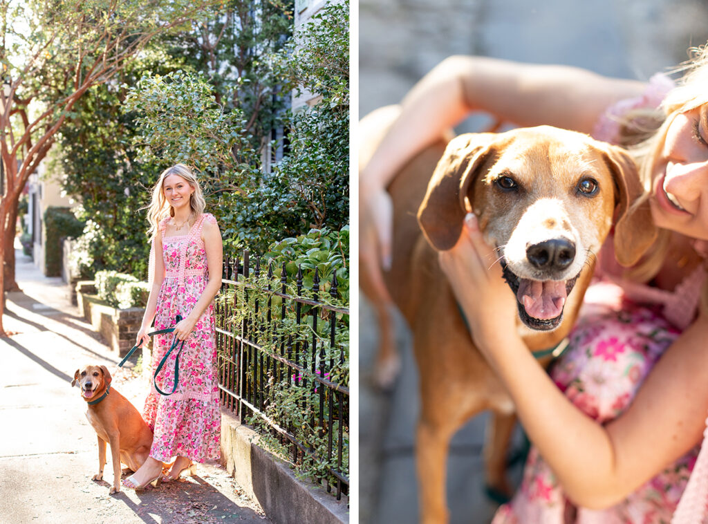 Senior portrait photography with dog
