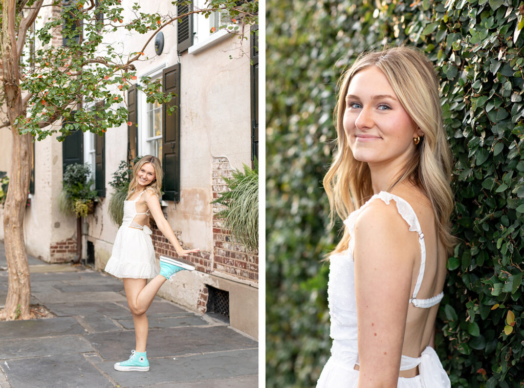 Historic Charleston senior portraits in the fall